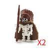 MOC Halloween Building Blocks Skeleton Army Knight Figures Flame Horse Medieval Vampire Furniture Assembly DIY Bricks Toys Gifts