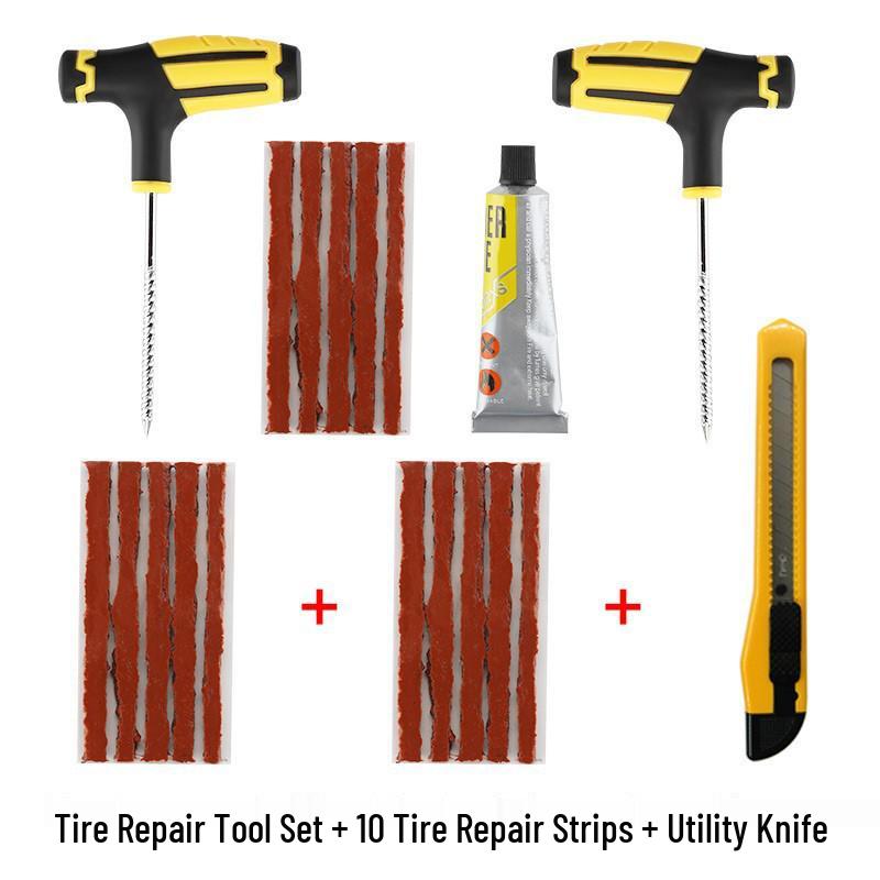 Rapid Repair Kit: Car & Motorcycle Tire Vacuum Glue and Emergency Tool Set