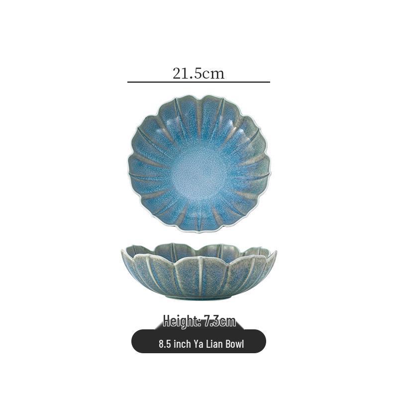 Irregular Ceramic Lace Bowl for Salads, Soups, Seafood, Pasta, and Stir-Fry - Hotel & Restaurant Tableware