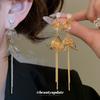 Silver Needle Zircon Hollow Petals Fringed Stud Earrings Trend Earrings Earrings