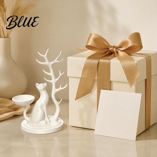 Small Countertop Organizer Cute Cat Tree Branch Jewelry Organizer 3D Printed Earring Bracelet Hair Necklace Display Rack Tie Storage Holder,