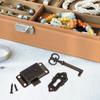 1Set Vintage Lock Set Cabinet Drawer Lock with Key for Jewelry Box Cupboard Cabinet Desk Furniture Zinc Alloy Iron
