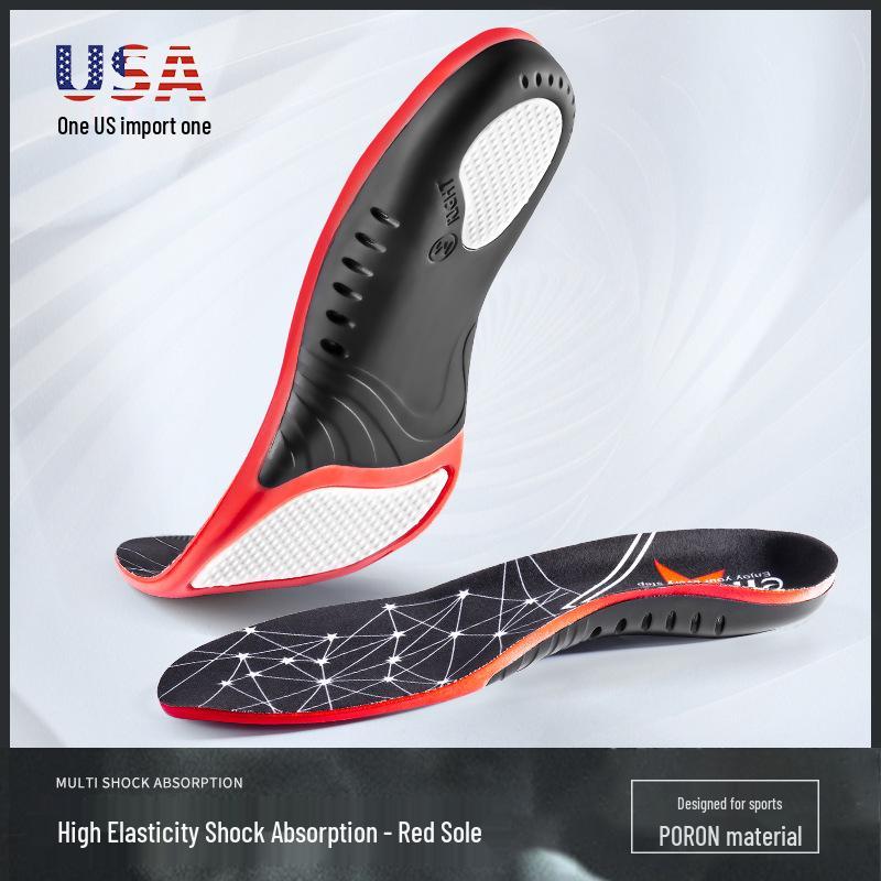

Arch Support Insoles for Flat Feet - Anti-Pain & Correction XS (35-37) червоний/чорний