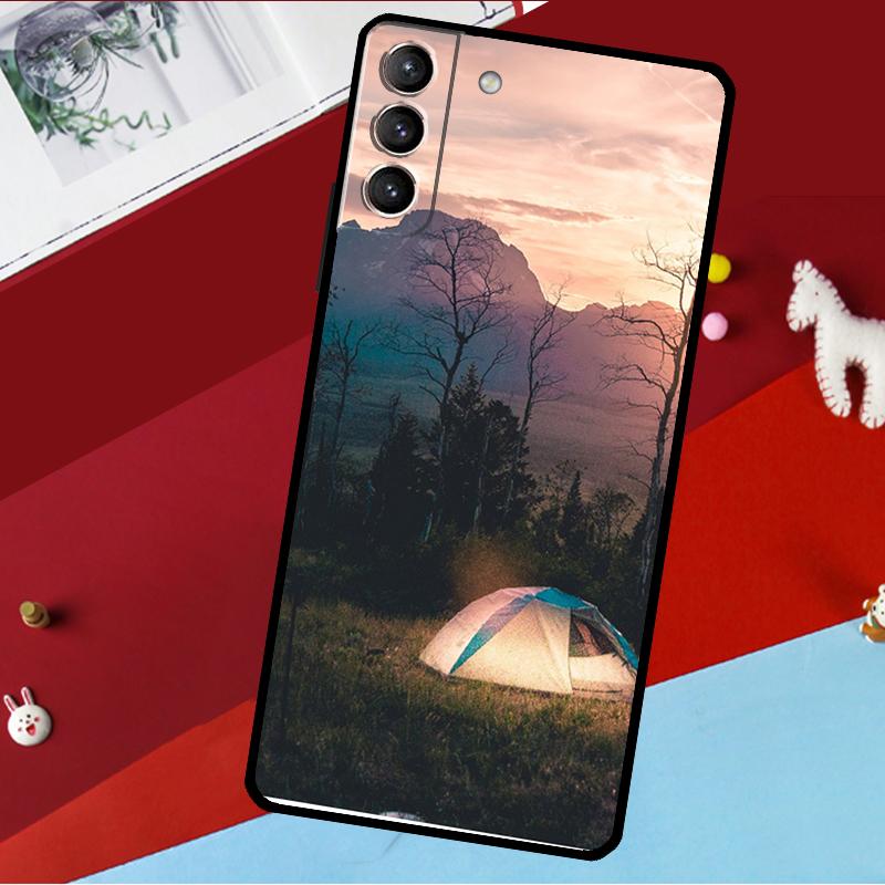 Camping Nature Funda For Samsung Galaxy S26 S25 S24 S22 S23 Ultra Plus S20 S21 FE S9 S10 S25 FE Phone Case