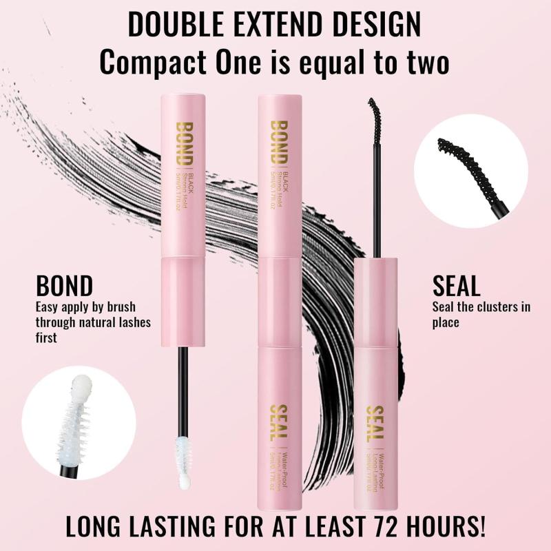 Glue False Eyelashes New Double Heads 2 In 1 Bond And Seal Lash Glue ,Waterproof Long Lasting DIY Cluster Eyelash Glue Cosmetics