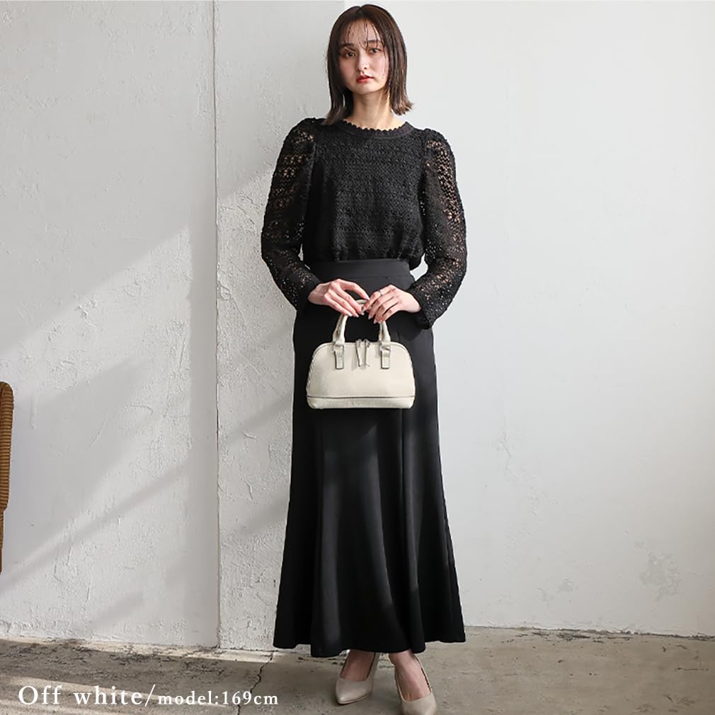 VITAFELICE Dames Ronde Rits 2-Weg Mini Handtas (sib-20069n) (Gebroken wit)