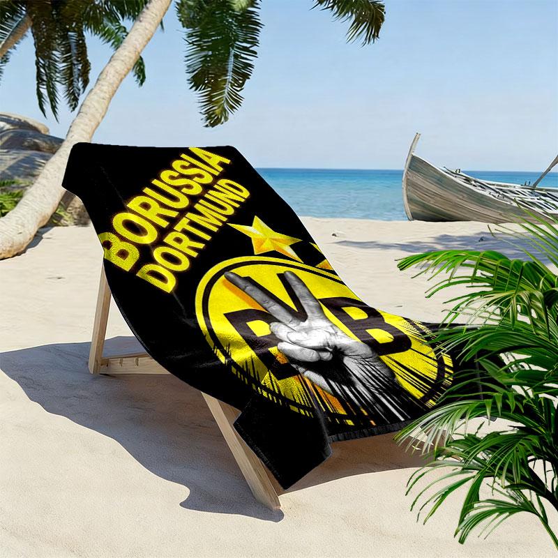 Brave BVB Logo Print Beach Towel, Large Soft Quick Dry Towel for Beach Camping Swimming