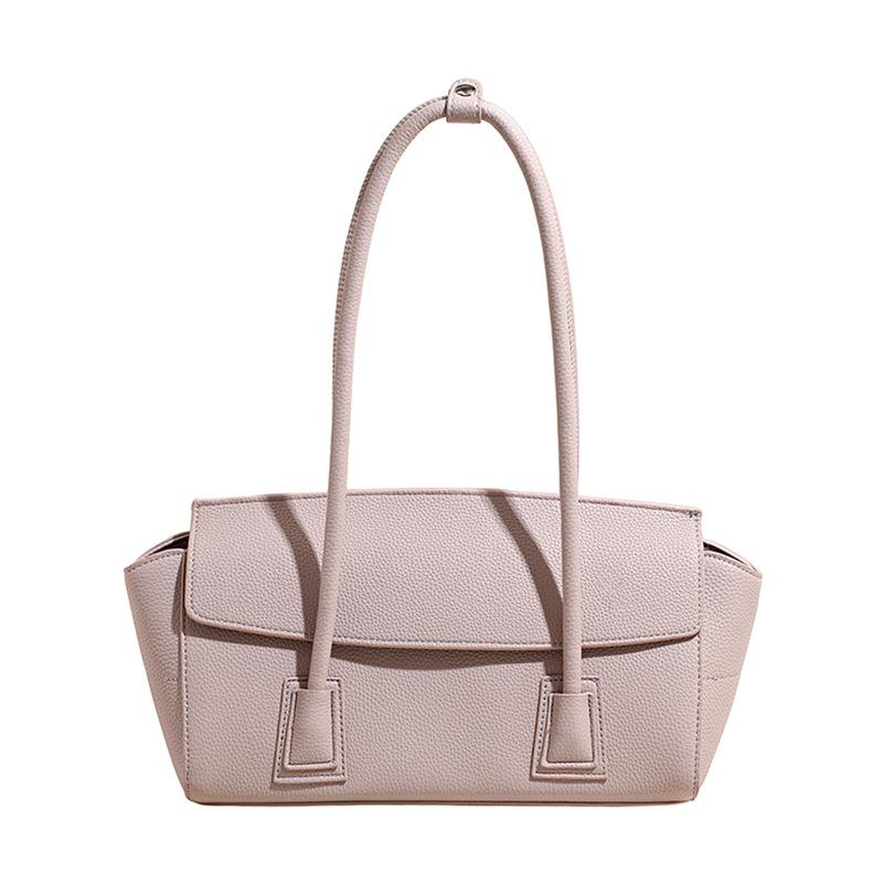 Niche underarm bag, new solid color simple single shoulder bag, casual commuter bag for women
