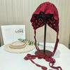 Bohemian Beret Cap Hand-knitted Knitted Hat Fashion Summer Flower Hat  for Women