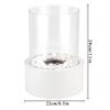 Round White Color Metal Candle Holder with Glass for Tealight Candle Holder  for Home Decor (US Stocks)