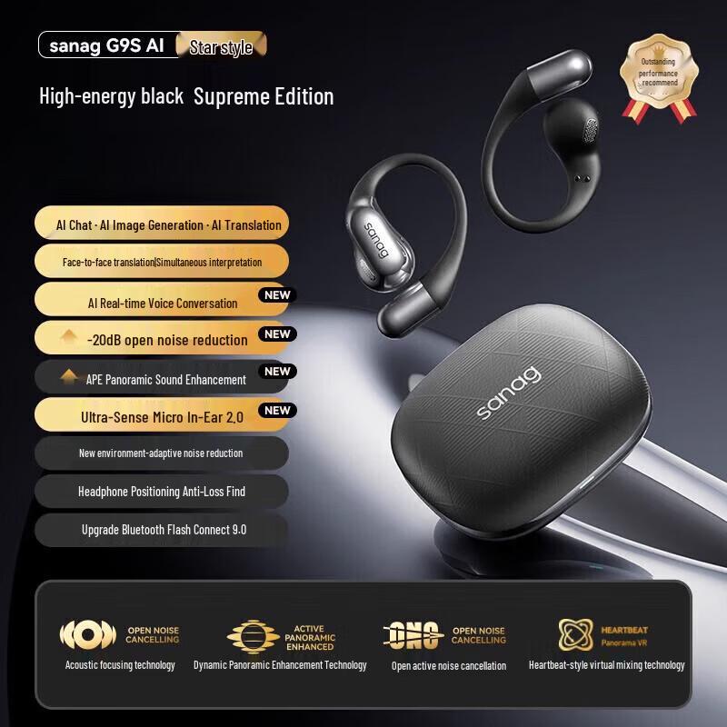 SANAG G9S AI Open-Ear Wireless Sports Earbuds