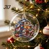 Office Christmas Holiday Decor 250th Anniversary Acrylic Hanging Ornament, Double Side Printed Festive Indoor Outdoor Seasonal Ornament for