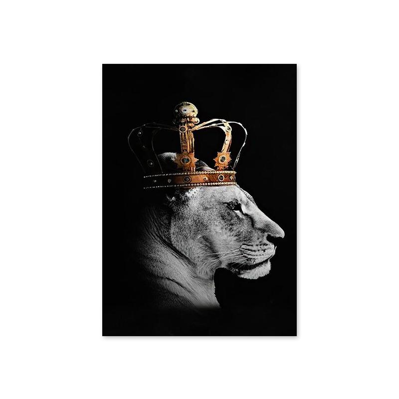 Abstract Animal Lion Canvas Poster Printing Modern Painting Wall Art Picture for Living Room Home Decoration Gift Cuadros