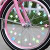 38pcs Glow-in-the-Dark Spoke Beads & Valve Caps, Glowable Star Wheel Nipples for Night Riding, Bike Wheel Decoration
