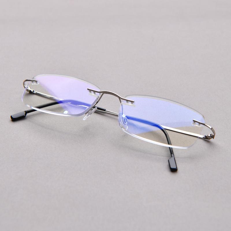 

Безрамочные очки для чтения мужские с защитой от синего света компьютерные увеличительные очки против усталости пресбиопические очки +1-+3.5 +3.5