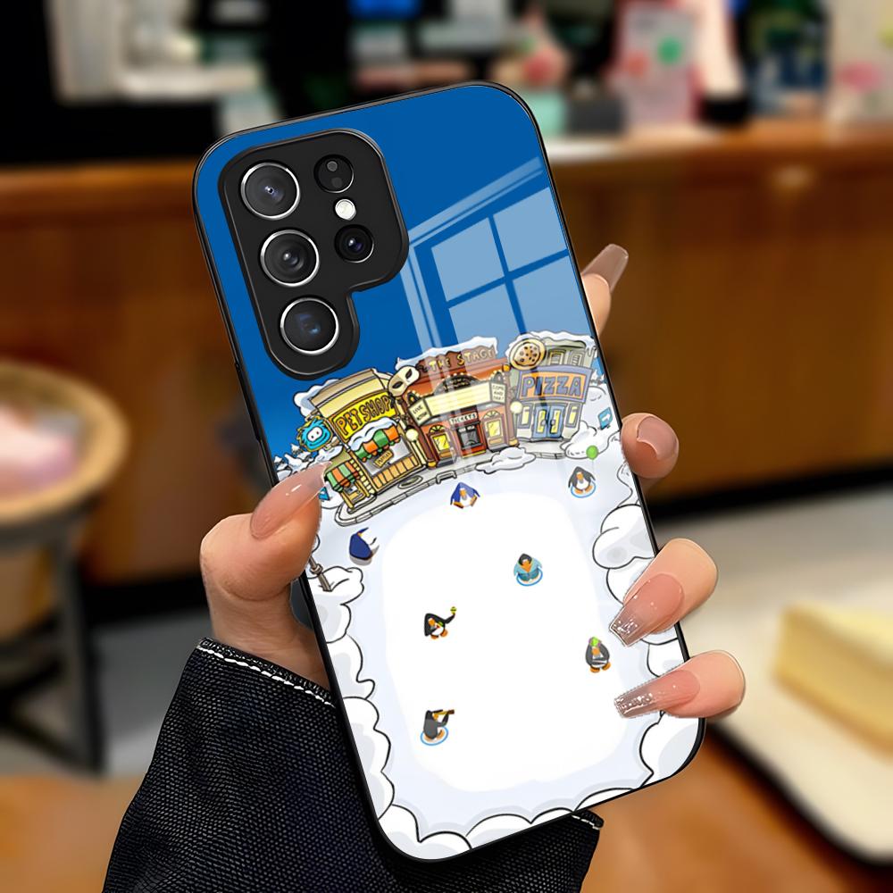 

P-Pingu Penguin Phone Case For Samsung A25 A13 A33 5G A54 A36 A35 A56 A52 A14 Shockproof Glass Cover Samsung A32 5G
