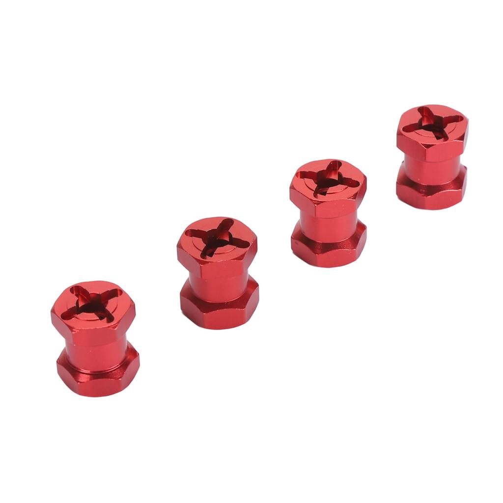 4PCS RC Wheel Hex Spacers 12mm Dia 15mm Length Hex Hub Extenssion with Metal Locking Lug Nut and Lock Pins for RC Cars