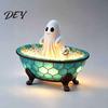 Unique Holiday Gifts for Friends Ghost Bubble Bath Lamp, Cute Night Light Halloween Decor, Decorative Bathtub & Puppy Lamp Indoor Bedroom Living Room