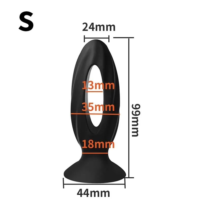 Wearable Silicone Anal Bead Butt Plug Prostate Massage Masturbation Sex Toys for Women Men Gay Adult Games Products 35/45/55 Mm