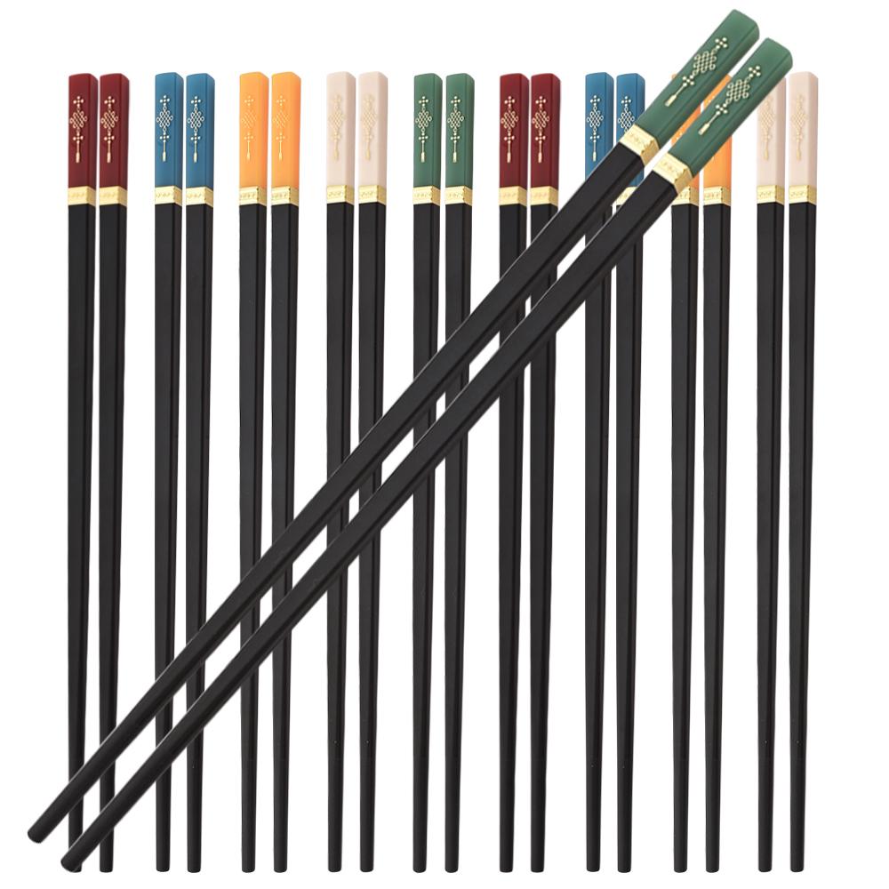 

10Pairs Chinese Japanese Chopsticks Sushi Sticks Korean Chopsticks Reusable Alloy Chop Sticks Kitchen Tableware Tool Accessories