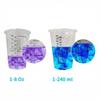 WALWAL Transparent Plastic Measuring Cups, 50 pieces, with stirring stick.