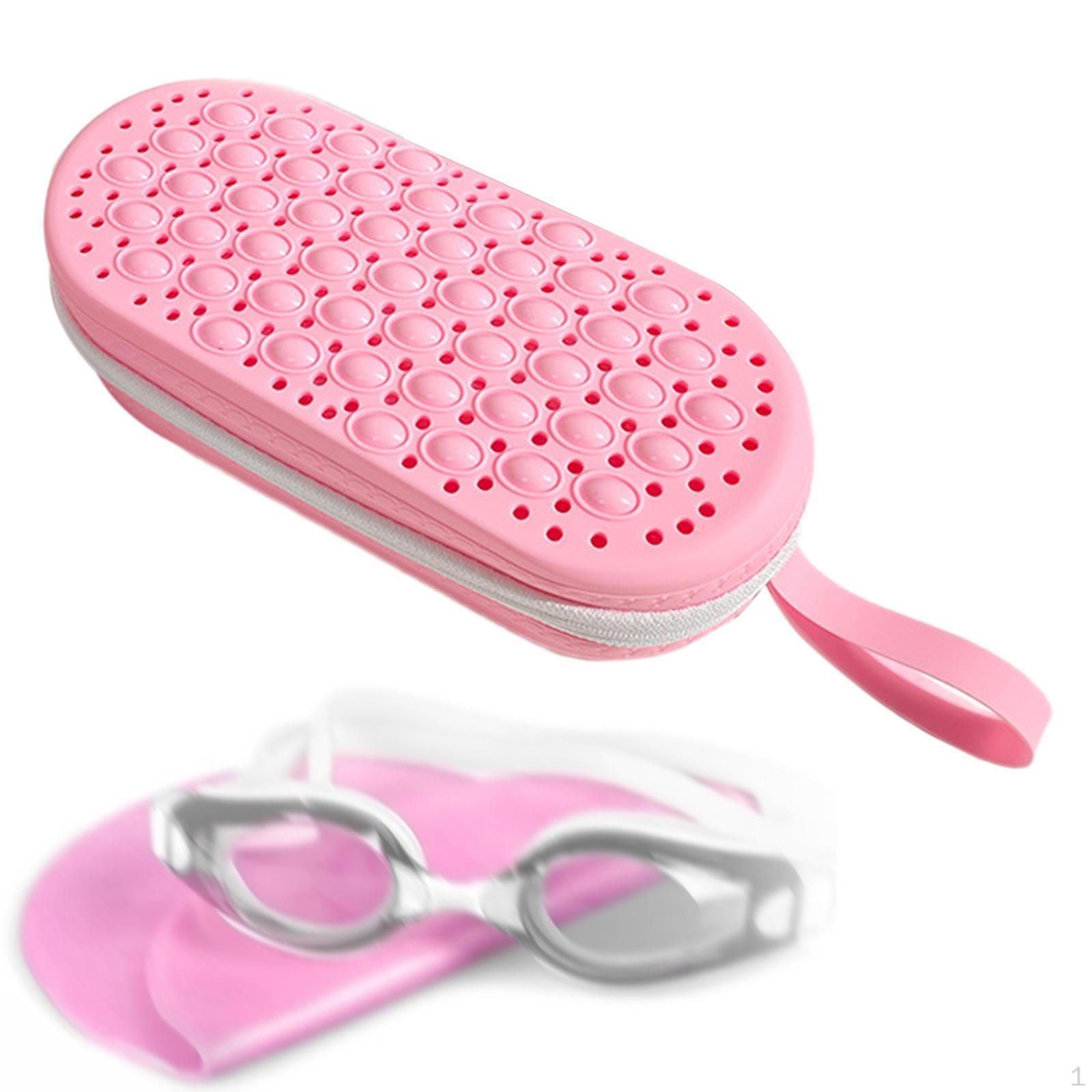 

Футляр для очков для плавания, дышащий, с отверстием, портативный, для переноски, защита для розовый