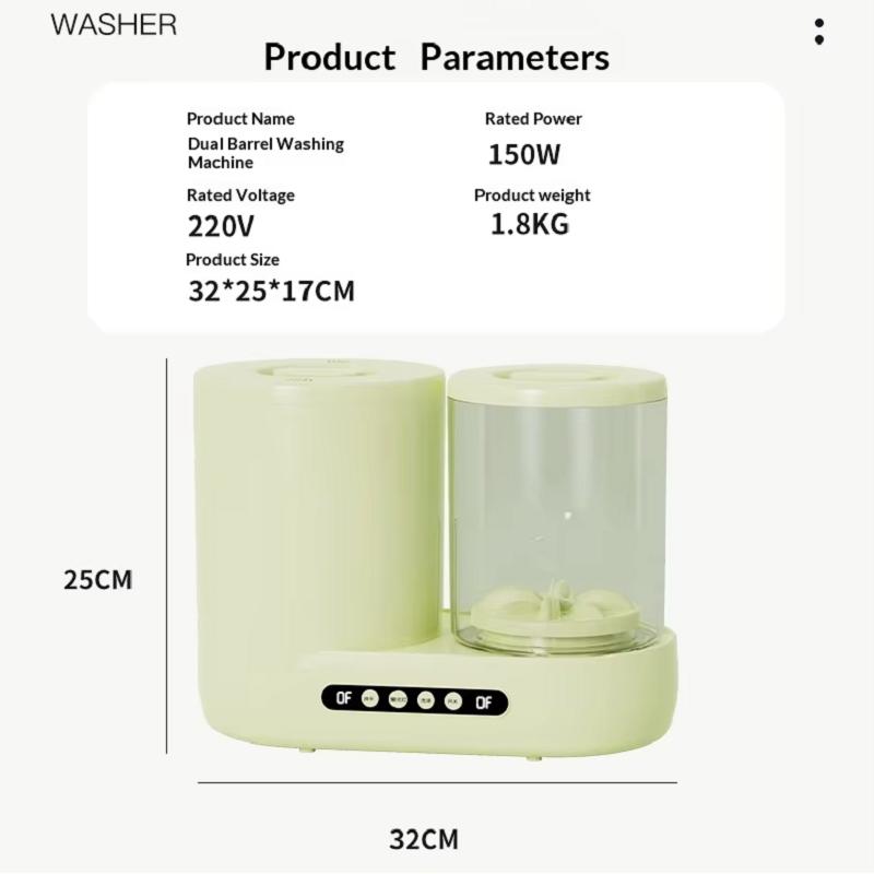 Doppelbecken Tragbarer Wäschebecher Trocknen Ohne Installation Sockenwascher Spezielles Gadget Unterwäsche Slips Mini-Waschmaschine