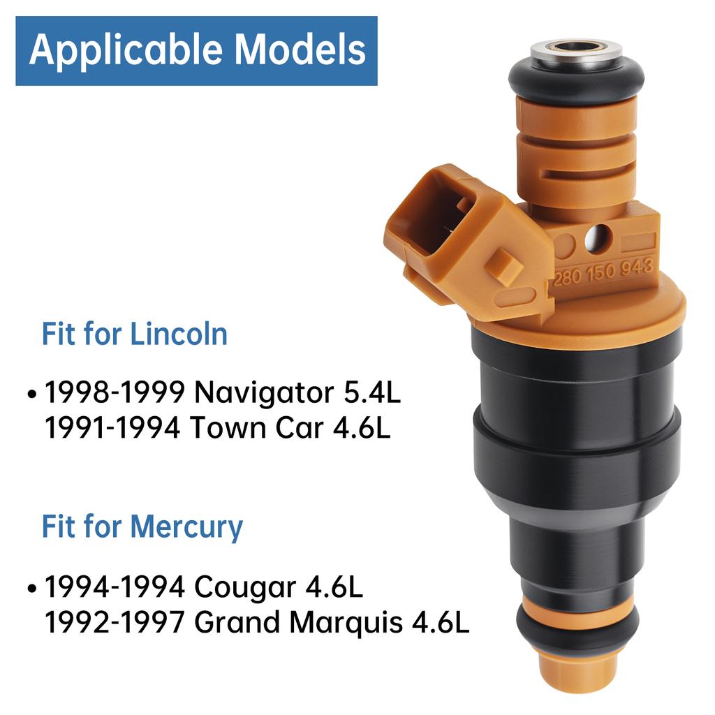 Ford F150 F250 F350 E150 E250 E350 Kraftstoffeinspritzdüse 0280150943 0280150939 0280150909 0280150556 Direkter Ersatz Präzise Passform