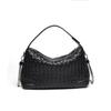 Trendy women's bags factory direct sales first layer sheepskin pure hand-woven bag portable crossbody versatile pillow bag