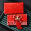 New Year Blessing Words 2025 Money Pocket Brocade Cloth Tassel New Year Money Bag  Chinese Wedding