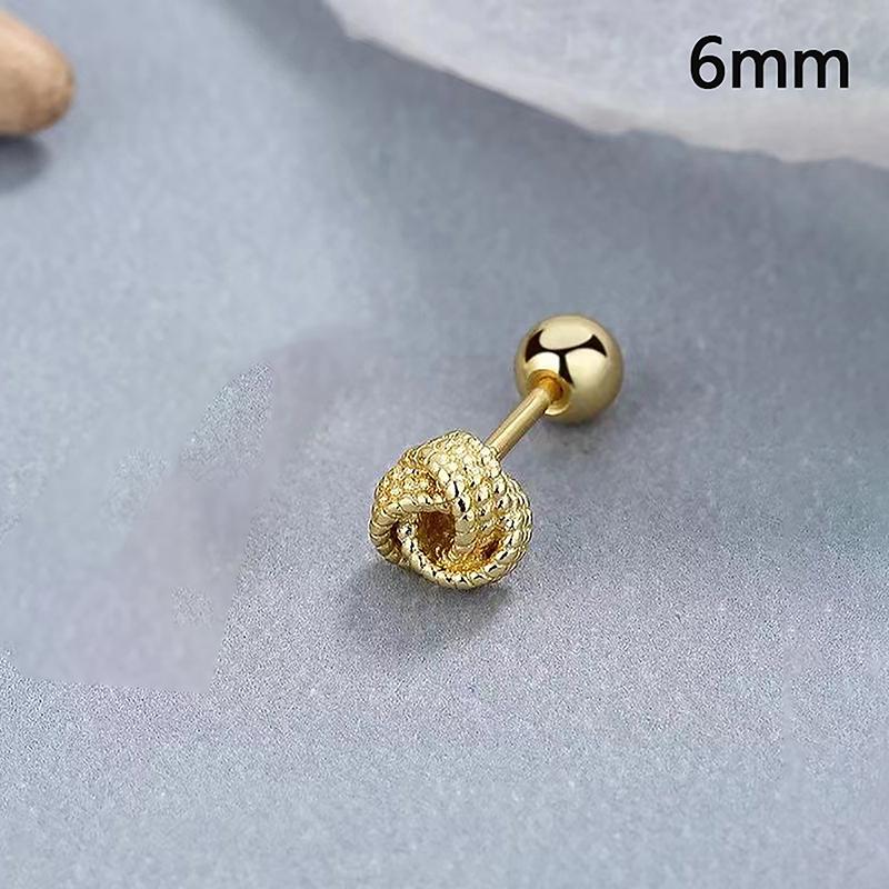 Mote Omsluttende Knute Ørestikker For Kvinner Utsøkte Pin Skruekule Søte Ørebrusk Studs Trend Enkelt Design Smykker Gave