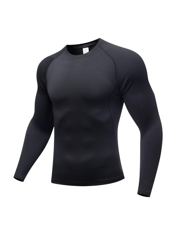 Herren PRO Hochelastische Schnelltrocknende Sport-Tights: Lang- & Kurzarm-Oberteile für Laufen, Fitness, Basketball