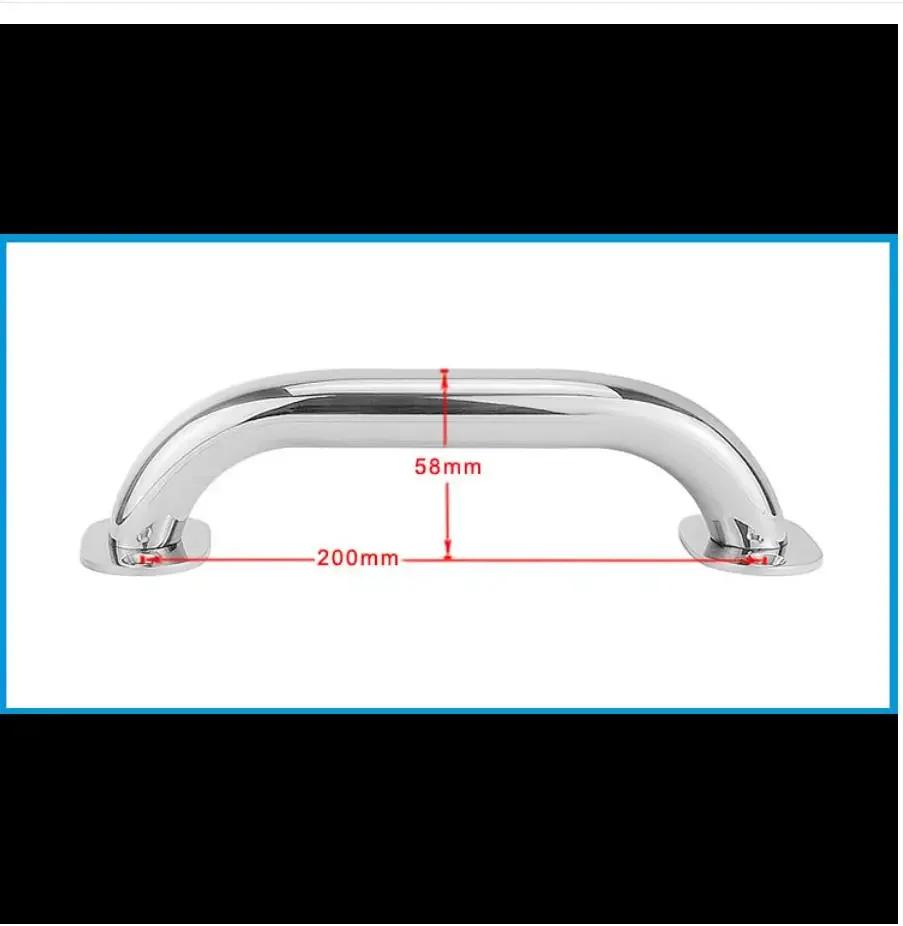 Boat Accessories Marine 200mm Marine Stainless Steel 316 Grip Handle Deck Handrail Polished Boat / RV /Bath Grip Handle 1pc