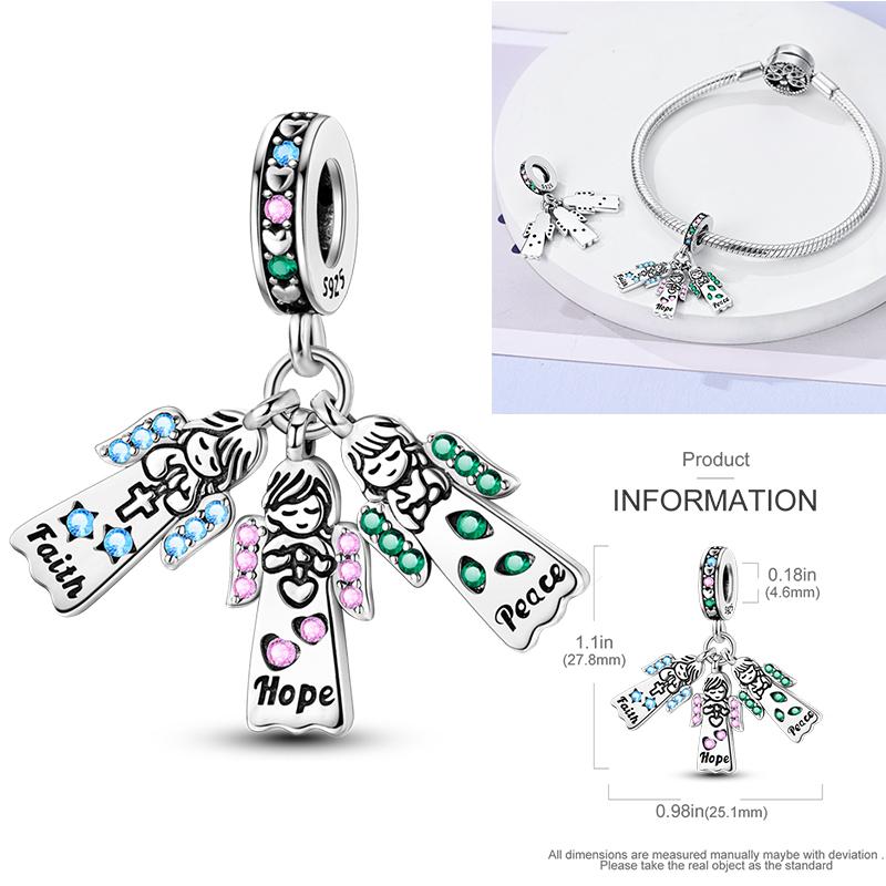 Christmas Bell Dangle Beads Copper Snowman Heart Elk Christmas Tree Snowman Fit Original Bracelet Women Jewelry