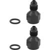 Female to Male Reducer 4AN to 3AN Reduce adaptor Aluminum JIC AN4 Female to Male AN3 Flare Thread Hose Reducing Fittings Black, Pack of 2