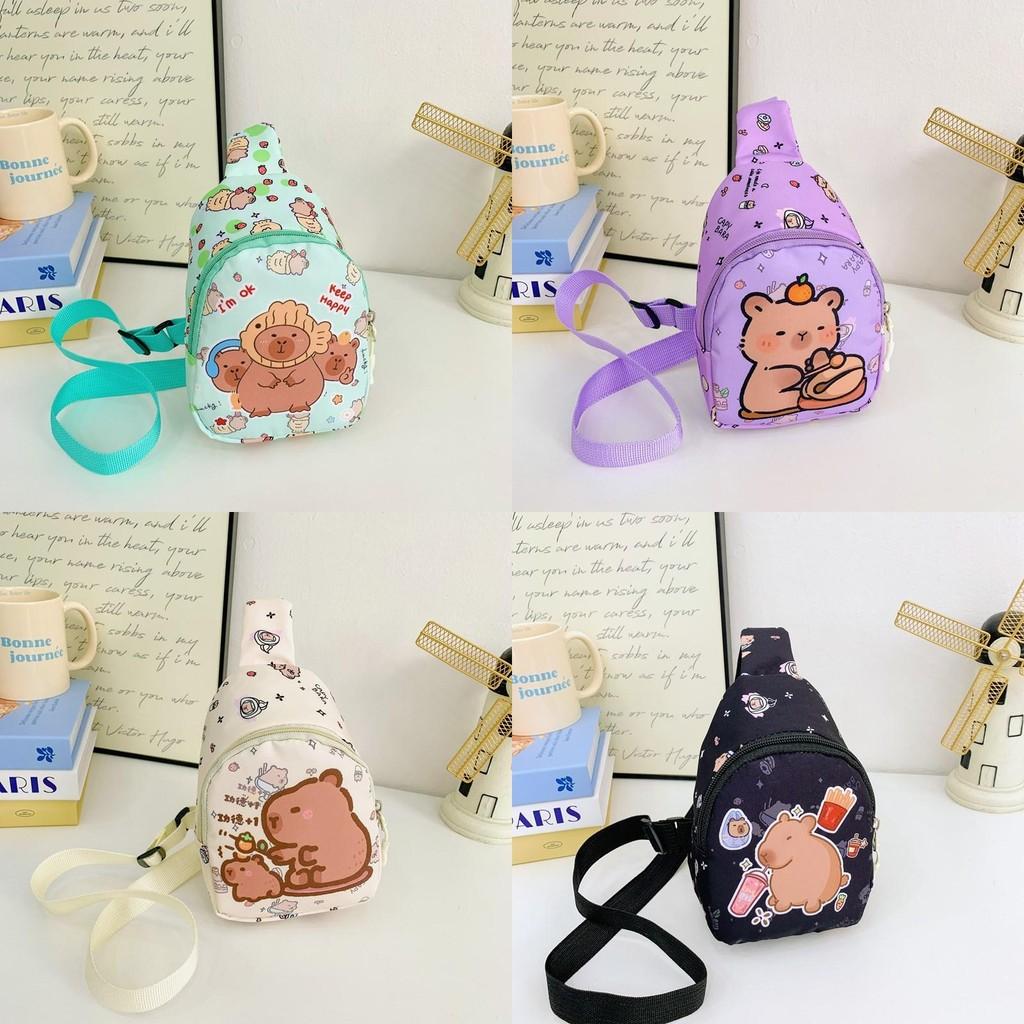 Printed Children Capybara Diagonal Package Polychrome Casual Outdoor Bag Chest