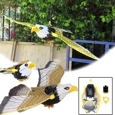 Leuchtender Vogel mit Musik, abweisend, hängender Adler, fliegender Vogelschreck, Gartendekoration, tragbar, in Form eines fliegenden Adlers, Chase Birds Tools