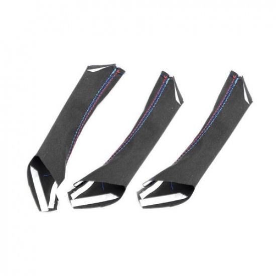 Hand Sewing Suede Leather Interior Door Handle Cover For BMW 3 Series E90 E91