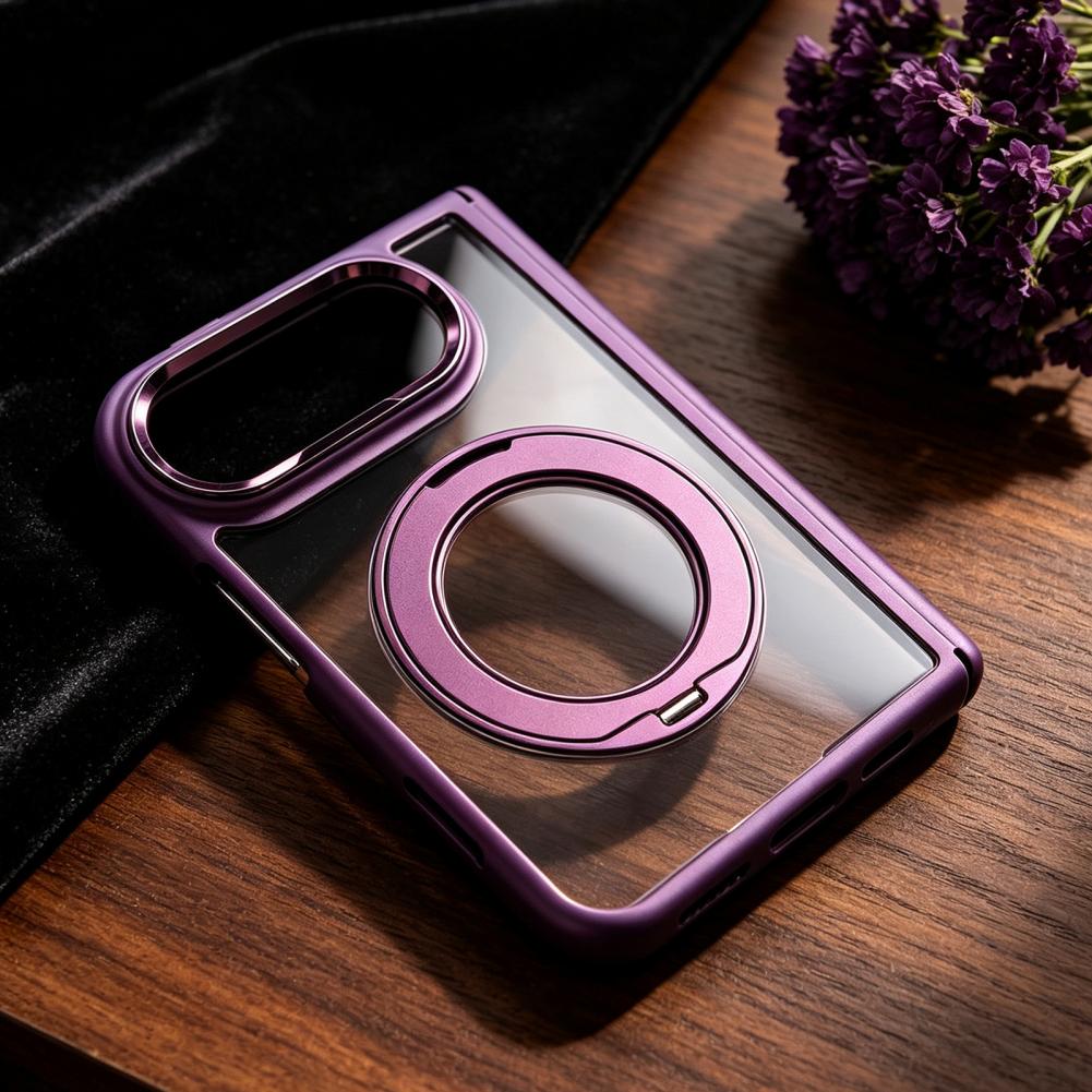 Clear Protective Case for IPhoneDuo 2026 Phone Protector with 360 Degree Rotatable Kickstand Anti-yellowing Phone Cover