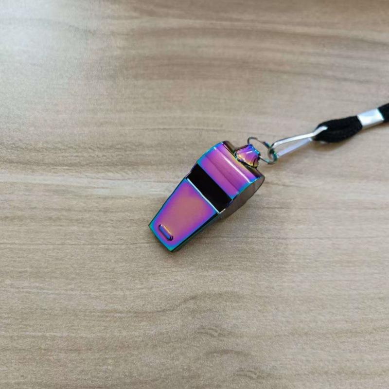 Outdoor Survival Whistle High Quality Stainless Steel Black Rose Golden Whistle Hanging Neck Sports Whistle Lifeguard Whistle