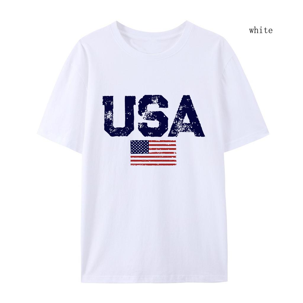 Usa Letters American Flag Stars And Stripes Mens T-shirt  Clothing Loose T-shirt Autumn Pullover Hoodies Casual T-shirt