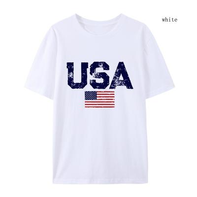 USA Písmena Americká Vlajka Hvězdy a Pruhy Pánské Tričko Oblečení Volné Tričko Podzimní Pulovr Mikiny Ležérní Tričko