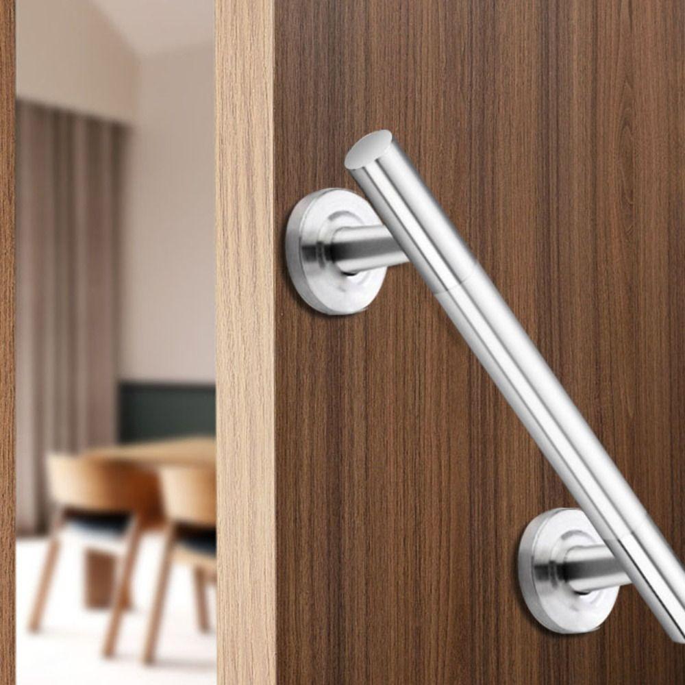 Wood Grain Door Knob Stainless Steel Wooden Door Handle Cabinet Closet Handle  Wooden Door