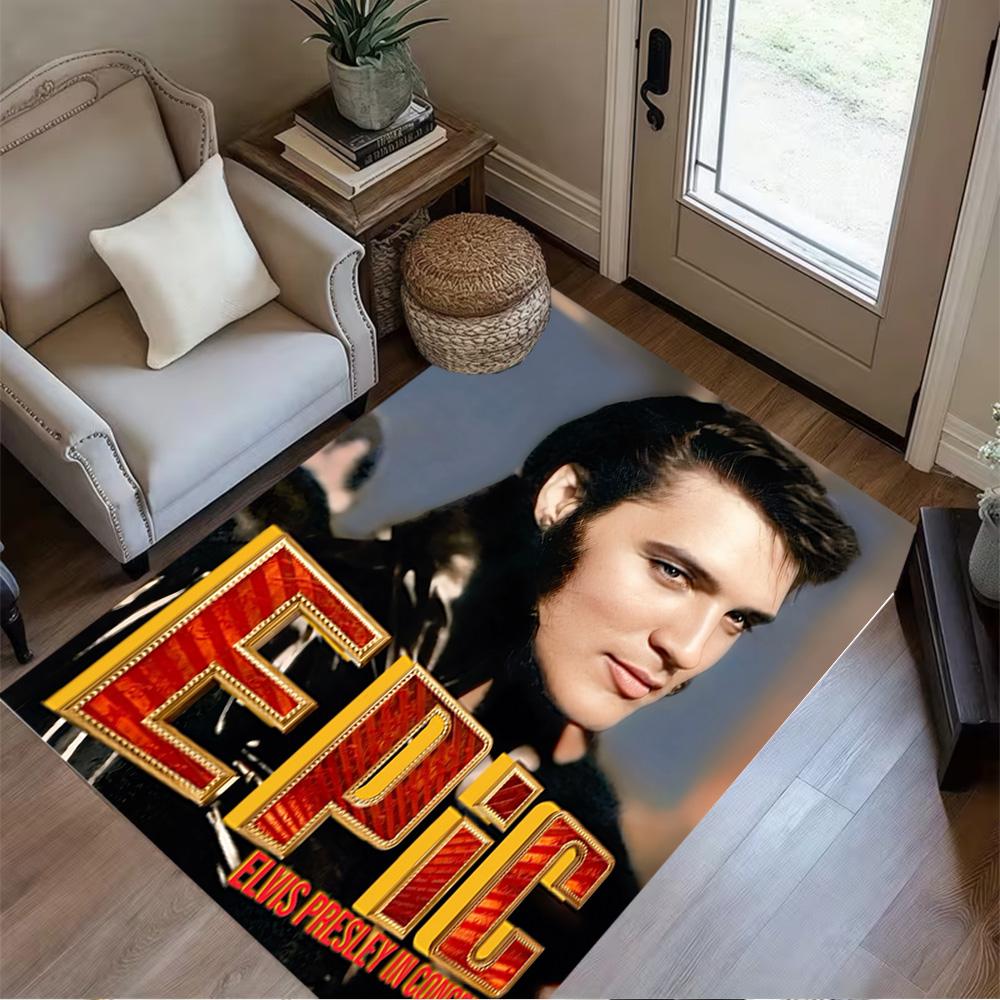 Epic Elvis Presley Concert Floor Mat Perfect for Foyer Living Rooms Hallway Entryway Anti-slip Rug Decorate Offices Spiritual Gift
