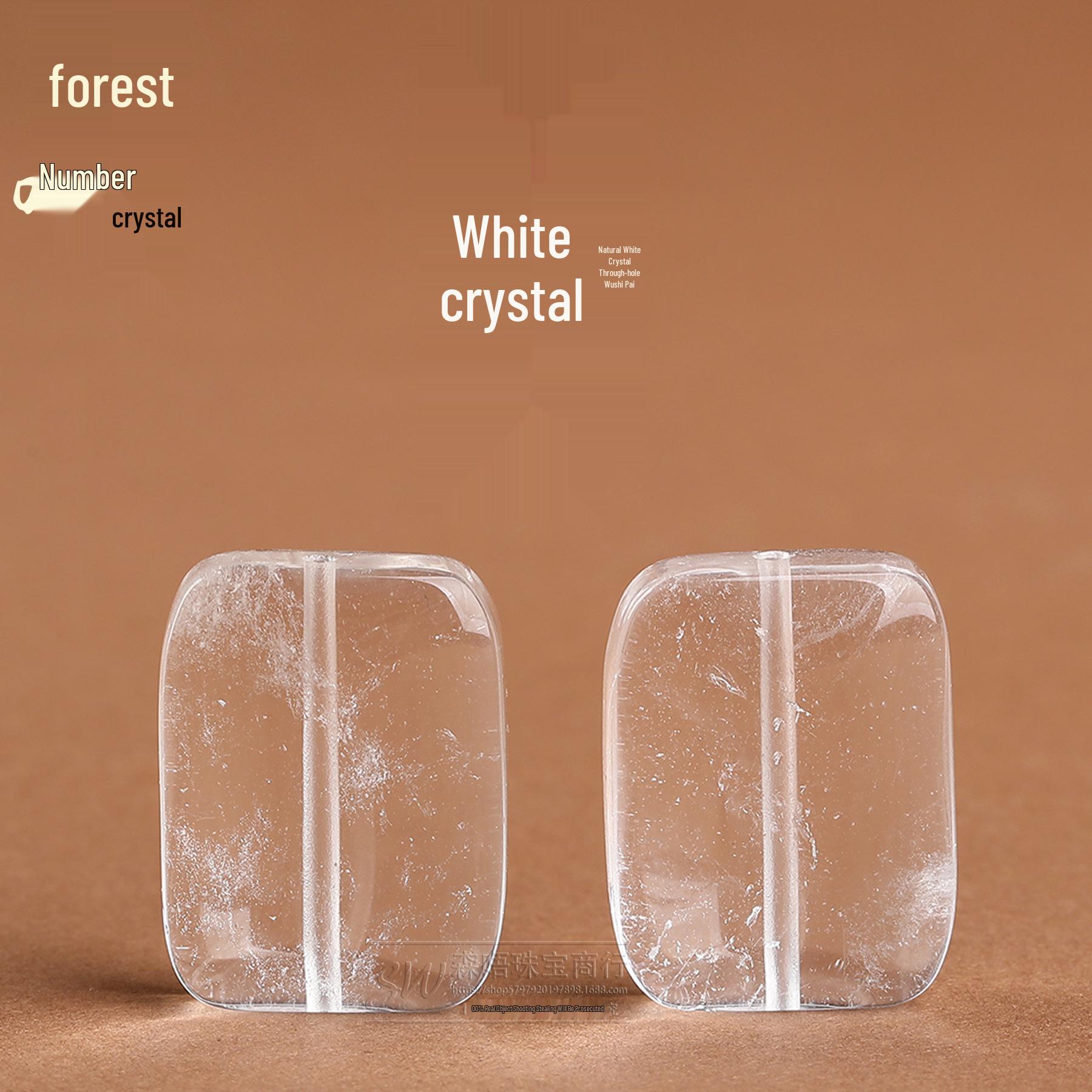 Senwu Natural White Crystal Wushi Pai DIY Jewelry Accessories 20mm x 15mm x 8mm