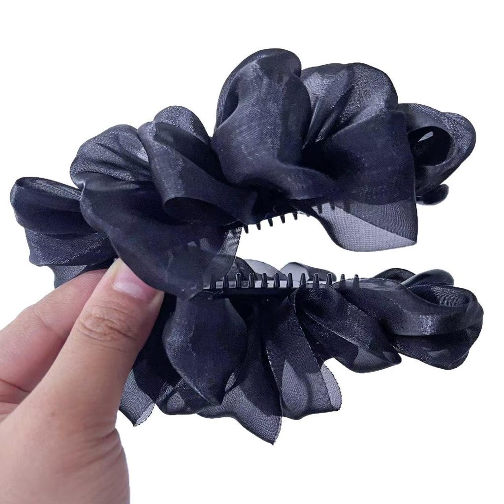Korean Cloud Bubble Banana Hair Clip - Gentle, Fairy-like, Adds Volume, Cute Horizontal Twist Clip.