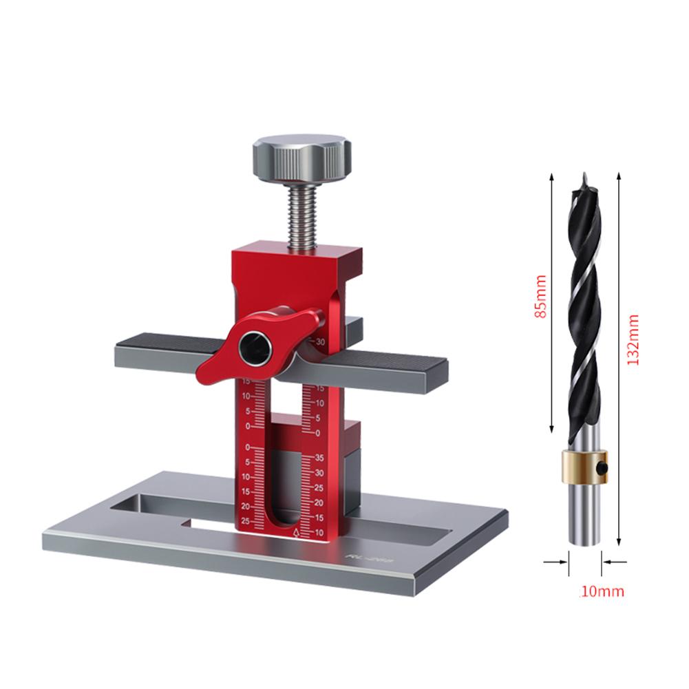Cabinet Door Installation Positioner Clamp 6/8/10mm Drill Bit Punched Mounting Jig Cabinet Door Installation Auxiliary Tool