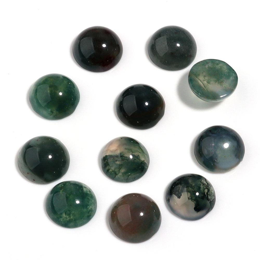 DC 5/10 Stück Naturstein Cabochon Perlen 4/6/8/10/12/14/16/18/20/25mm Runde Cabochon Lose Perlen Cabochon Cameo DIY Ring Halskette