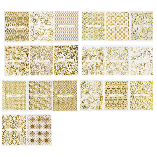 

20 шт./компл. маникюрные наклейки универсальные легкие бумажные металлические горячие узоры наклейки для ногтей для женщин 20PCS