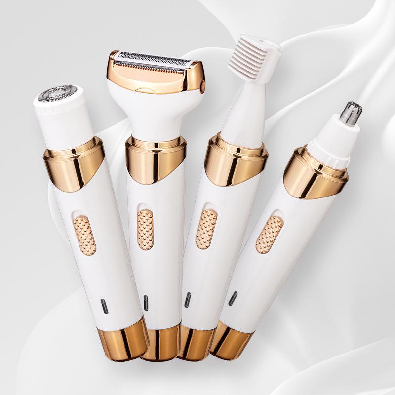 4-in-1 Women's Electric Shaver: Underarm, Private Area, Hair Removal & Eyebrow Trimmer